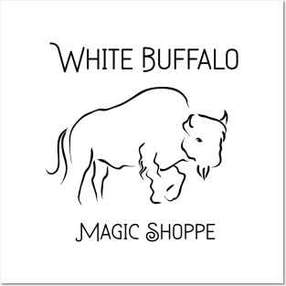 White Buffalo black letters Posters and Art